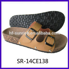 New arrival-Ladies confortable two straps upper blow cork sole slipper girl fashion cork slipper